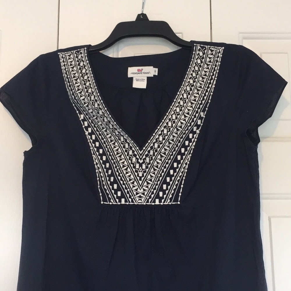 Vineyard Vines XS 100% cotton dress cap sleeves